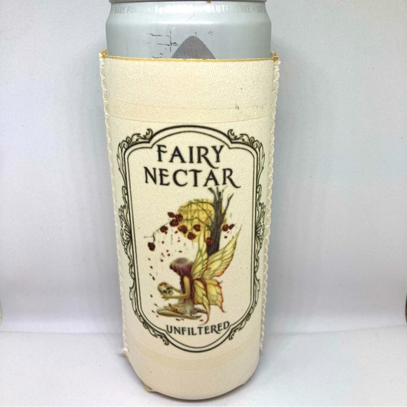Enchanting Elixir: Fairy Nectar Apothecary 12 oz. Neoprene Slim Can Cooler - Picture 1 of 3